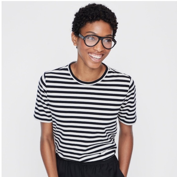 KULE Tops - Kule "The Modern" tee XS in black and cream, 100% cotton
